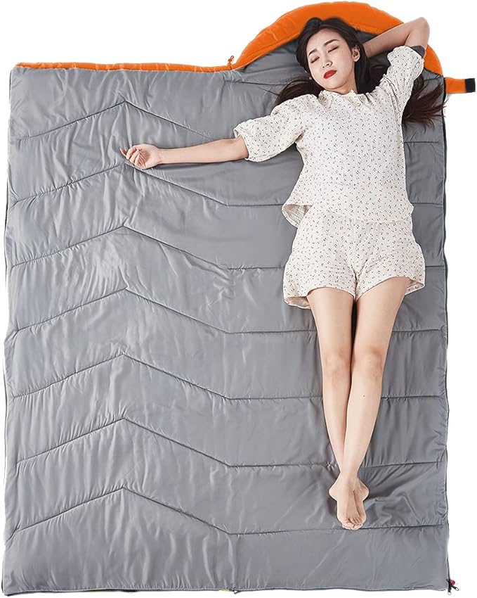 Sleeping Bag 4 Seasons Adults & Kids for Camping Hiking Trips Warm Cool Weather,Lightweight and Waterproof with Compression Bag,Indoors Outdoors Activities