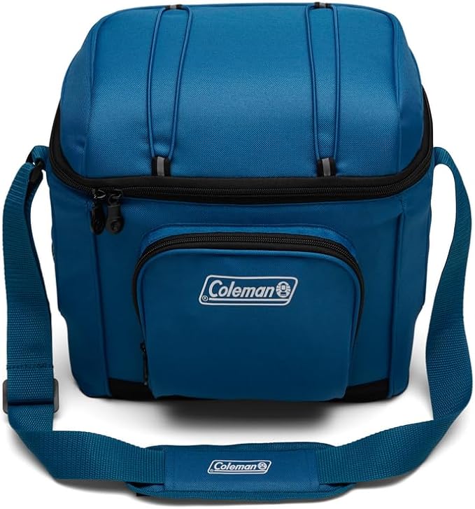 Coleman Chiller Insulated Soft Cooler, Leakproof 9/16/30 Can Cooler with 12+ Hour Ice Retention, Made with Recycled Materials, Great for Lunch, Camping, Beach, Pool, Sports, & More