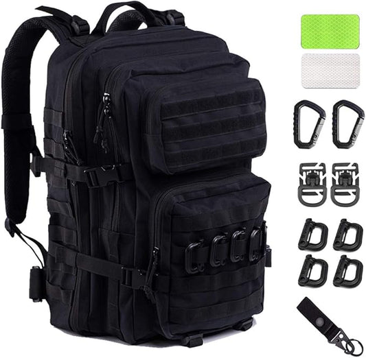 Military Tactical Backpack 45L Large Tactical Backpack for Men, Hiking Rucksack With Bottle Holder