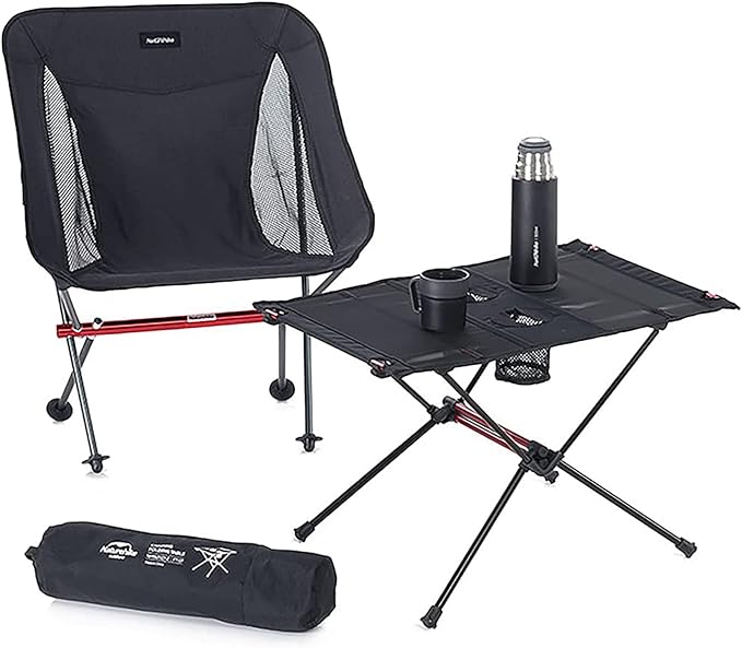 Naturehike Oxford Ultralight Rectangular Folding Table Picnic Camping Table Kitchen Table Portable Hiking Camping Outdoor (Black)