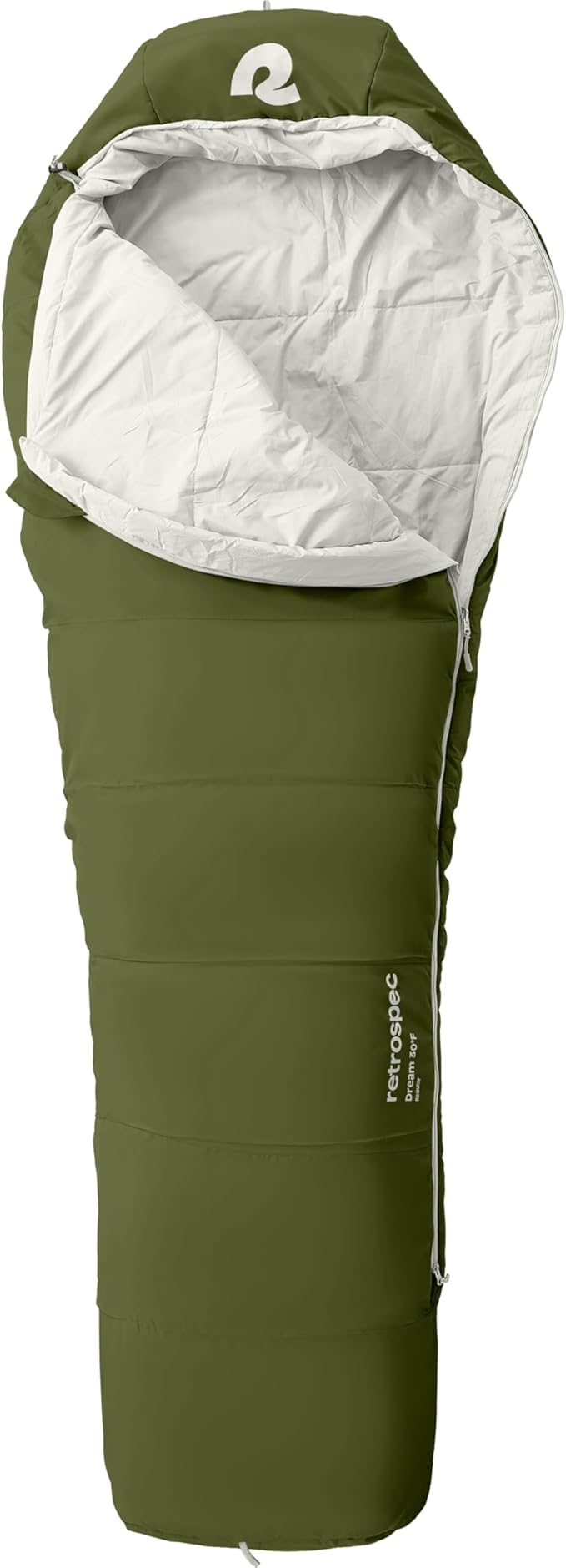 Retrospec Dream Sleeping Bag - 5, 15, 30 Mummy for Camping, Insulated Cold Weather, Lightweight Stuff Sack, Water-Resistant, Adjustable Draw Cords, Adult