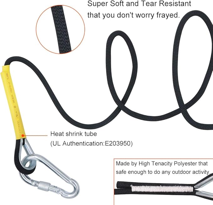 X XBEN Outdoor Climbing Rope 10M(32ft) 20M(64ft) 30M(96ft) 50M(160ft) 70M(230ft) 152M(500FT) 352M(1000FT) Static Rock Climbing Rope for Escape Rope Ice Climbing Equipment Fire Rescue Parachute