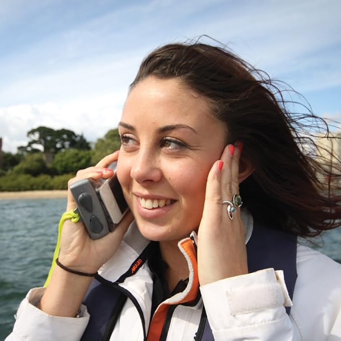 Aquapac Waterproof Phone Case, Mini, Grey, Lanyard, iPhone and Android, Made in The UK, Hiking, Mountain Biking, Running Accessory, Travel Essential, 5 Year Warranty. IPX8 Certified to 30 ft deep.