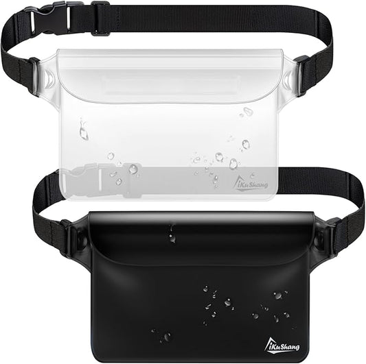Waterproof Fanny Pack, Waterproof Pouch for Phone Passport Wallet Purse for Swimming Boating Fishing Diving Beach