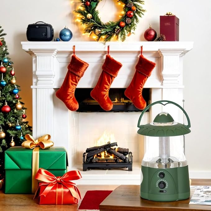 Multifunctional Radio Lantern and Emergency Flashlight, Battery Operated, 12 Bright Lantern LED's and 4 Bright Flashlight LED's, Hurricane Lantern by Northpoint