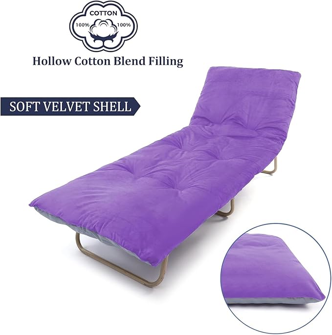 Gehannah Thick Camping Sleeping Pad, Soft Comfortable Microfiber Camping Cot Pads for Adults, Lightweight Foldable Sleeping mats for Traveling Hiking Backpacking Traveling