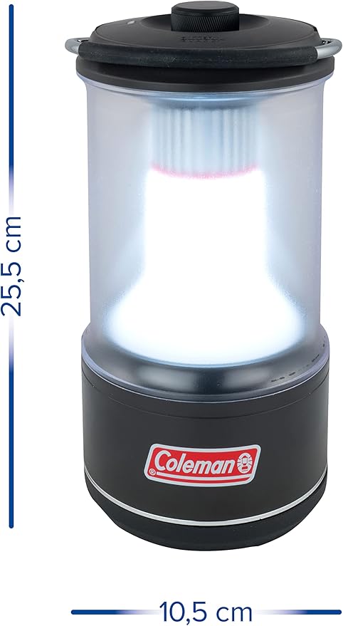 Coleman LED Lantern Batteryguard 800 Lumens, Super Bright High Power Cree Led Lamp, Portable Camping Light Lantern - Black, Small