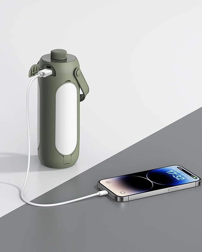 Camping Lantern, Portable Outdoor Light Folding Flashlight Large Capacity Emergency Power Supply Rechargeable Light for Backpacking, Hiking, Fishing, Emergency, Hurricane