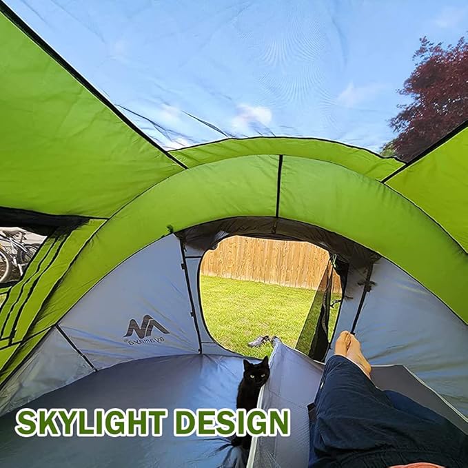 Tent Footprint + 4 Person Pop Up Tent, Waterproof Tent & 13x9 FT Large Size Ground Cloth for Camping Hiking Picnic