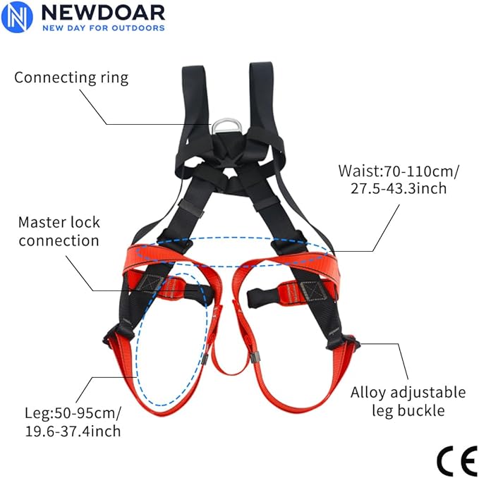 NewDoar Climbing Harness CE Certification Rock Climbing Rappelling Equipment Body Guard Protect Rappelling Rescuing Equip