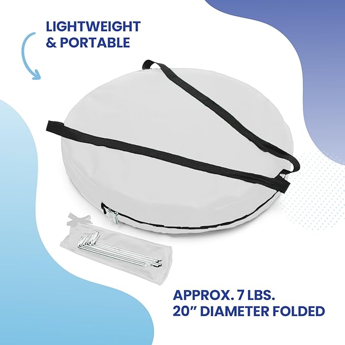 WeatherPod 1-Person Pop-Up Pod with Tinted Panels – Pop-Up Weather Pod, Protection from Cold, Wind and Rain with Added Privacy
