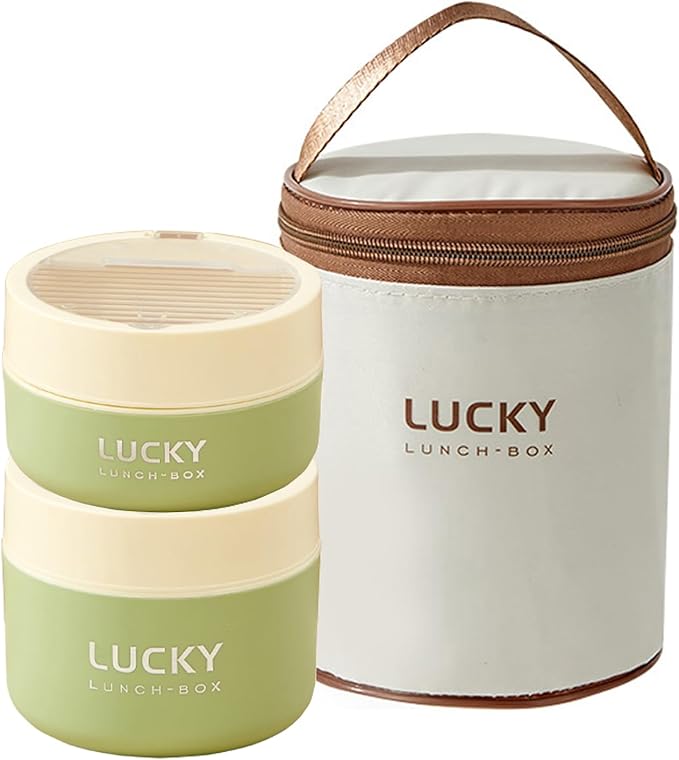 YBOBK HOME Thermal Bento Box Aldult Lunch Box, Stainless Steel Portable Insulated Lunch Container For Work Picnic, Keep Warm Food Container With Bag, Induction Cooker & Microwave Safe