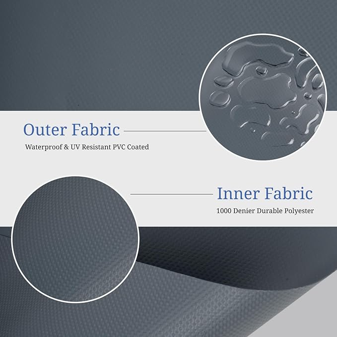 Covers & all Built-in Outdoor Grill Cover, Durable 12 Oz Waterproof Cover Max Material with Air Pocket & Elastic for Snug Fit (36" W x 26" D x 24" H Inches, Grey)