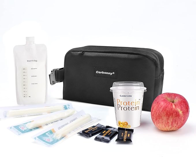 Freezable Lunch Bag,Freezable Snack Bag,Mini Cooler Bag for Travel/Work/School,Small Insulated Bag,Small Cooler Lunch Box with Ice Packs,Insulated Snack Bag,Freezable Snack Box with Handle Buckle