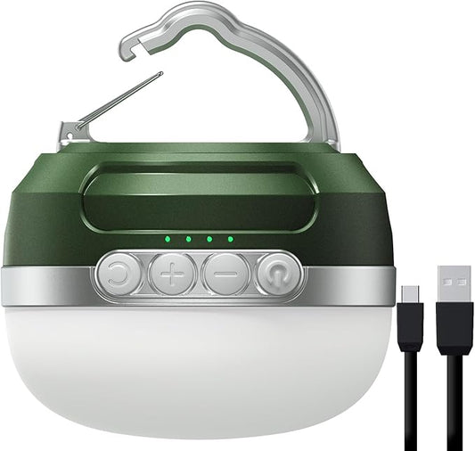 LED Camping Lantern Rechargeable, 8400mAh Camping Tent Lights with RGB Color Changing, 5 Light Modes, Stepless Dimming, Waterproof, Strong Magnet Emergency Light for Hurricane, Hiking & Power Outages