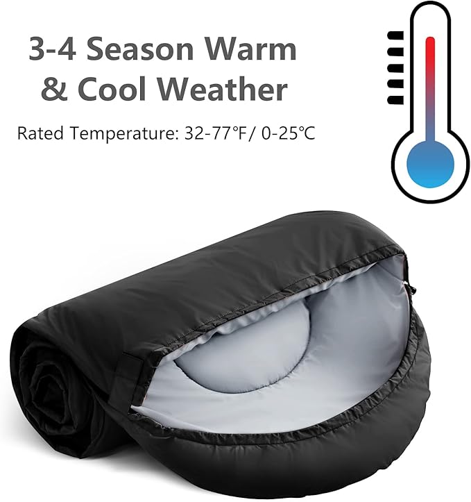 Sleeping Bags for Adults,Kids & Girls-Warm & Cold Weather Lightweight Waterproof Sleeping Bag Backpack with Compact Bag,Great for 3-4 Seasons Hiking,Camping and Outdoor Mountaineering