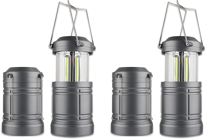 LED Camping Lantern ,500 Lumens Battery Operated Portable Hanging Lanterns for Home Power Outages Hurricane Storm Camping, 4 Pack