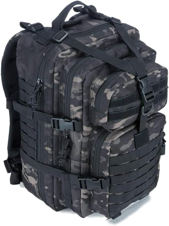 REEBOW GEAR Military Tactical Backpack Small Molle Assault Pack Army Bug Bag Backpacks Rucksack Daypack Black Camouflage