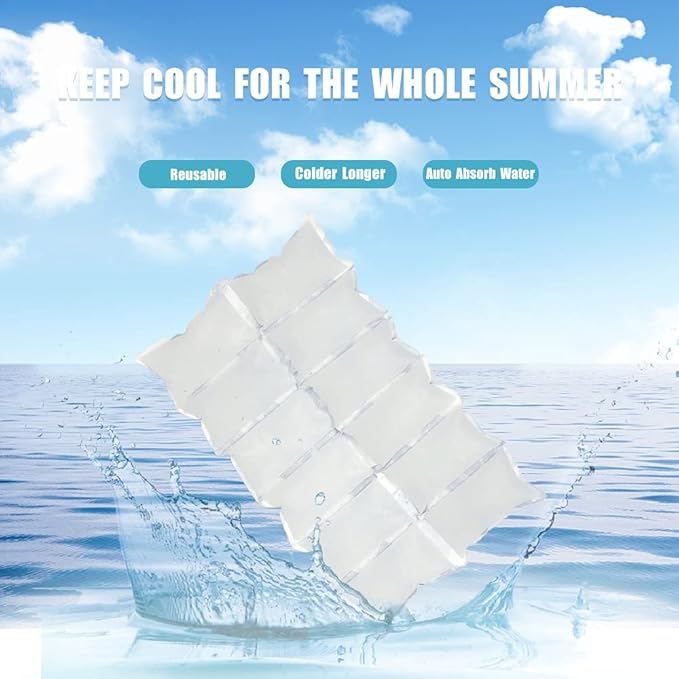Reusable Dry Ice Packs for Shipping & Storage - Long Lasting Cold Packs for Lunch Box & Coolers - Ideal for Frozen Food & Drinks
