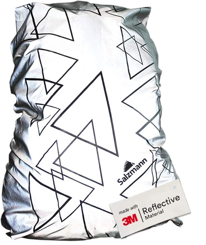 Salzmann Reflective Backpack Cover | High Visibility, Waterproof & Weatherproof | Ideal for Cycling, Running & Hiking | Made with 3M Scotchlite