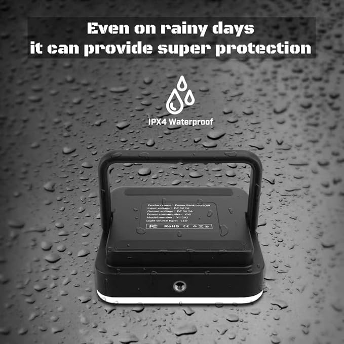 Rechargeable Camping Lantern with 20000mAh Power Bank, Tent Lights for Vendor Booths, Outdoor Portable LED Waterproof Emergency Light, for Power Outages, Hiking, and Survival Gear