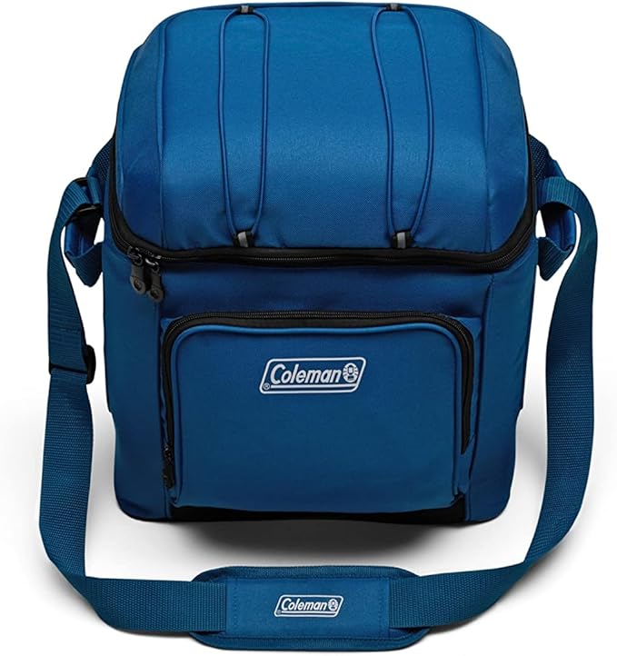 Coleman Chiller Insulated Soft Cooler, Leakproof 9/16/30 Can Cooler with 12+ Hour Ice Retention, Made with Recycled Materials, Great for Lunch, Camping, Beach, Pool, Sports, & More
