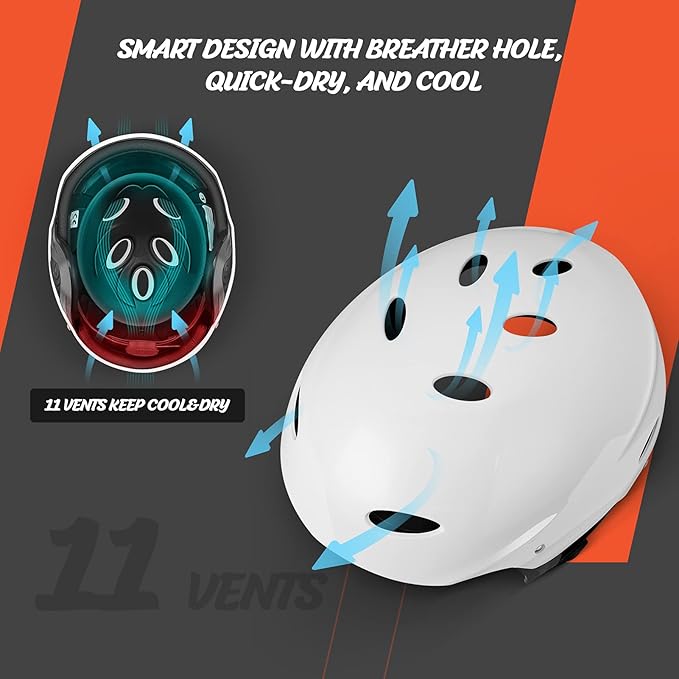 Vihir Adult Water Sports Helmet with Ears - Adjustable Helmet,Perfect for Kayaking, Boating,Surfing