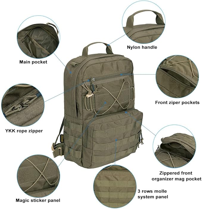 EXCELLENT ELITE SPANKER Outdoor Hydration Backpack Bundle Packs Water Bladder Carrier for 3L Water Bladder