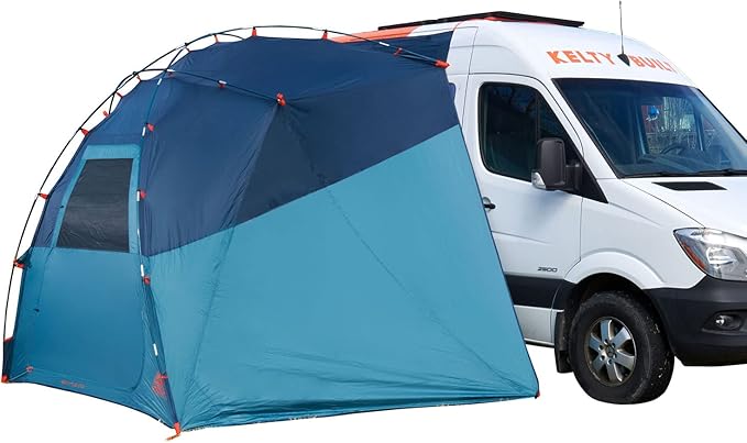Kelty Highroads Overlanding Shelter - Universal Mount Car Camping Tent with Large Zippered Entry, Aluminum Frame, Adjustable Walls and Windows, UV Protection, Rainproof, Stuff Duffel Included, 2024