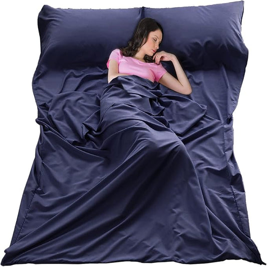 Sleeping Bag Liner Ultralight Travel Sheet Dirt-Proof Travel Camping Sheet Sleeping Sheet Hotel Sheet for Outdoor Travel Hiking Hotels Picnics