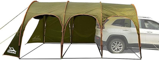 Car Canopy Tent Large Camping Shade for 8-10 Person Family Tent Picnic, BBQ, Friends Gathering Waterproof Windproof Lightweight Easy Setup 15 * 10 FT