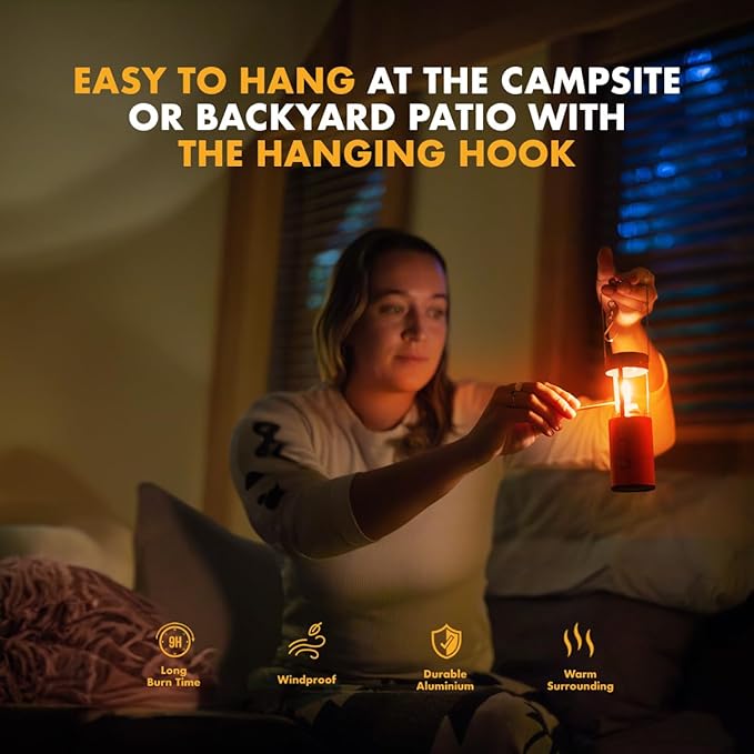 UCO Original Candle Lantern Value Pack with 3 Candles and Storage Bag, Original Size, Powder Coated, Volcano