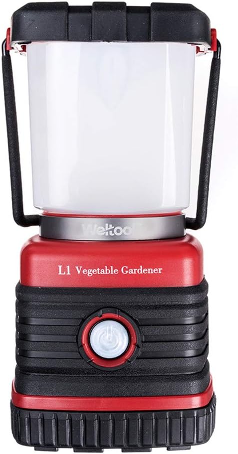 Weltool L1 3000K Warm White Portable LED Camping Lantern Dimmable with Red Light S.O.S Waterproof Shockproof for Hiking, Emergencies, Hurricanes, Outages, Hardware 3 D Alkaline Battery Operated