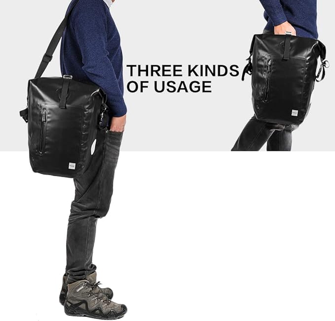 Rhinowalk Bike Bag Waterproof Bike Pannier Bag,(for Bicycle Cargo Rack Saddle Bag Shoulder Bag Laptop Pannier Rack Bicycle Bag Professional Cycling Accessories)