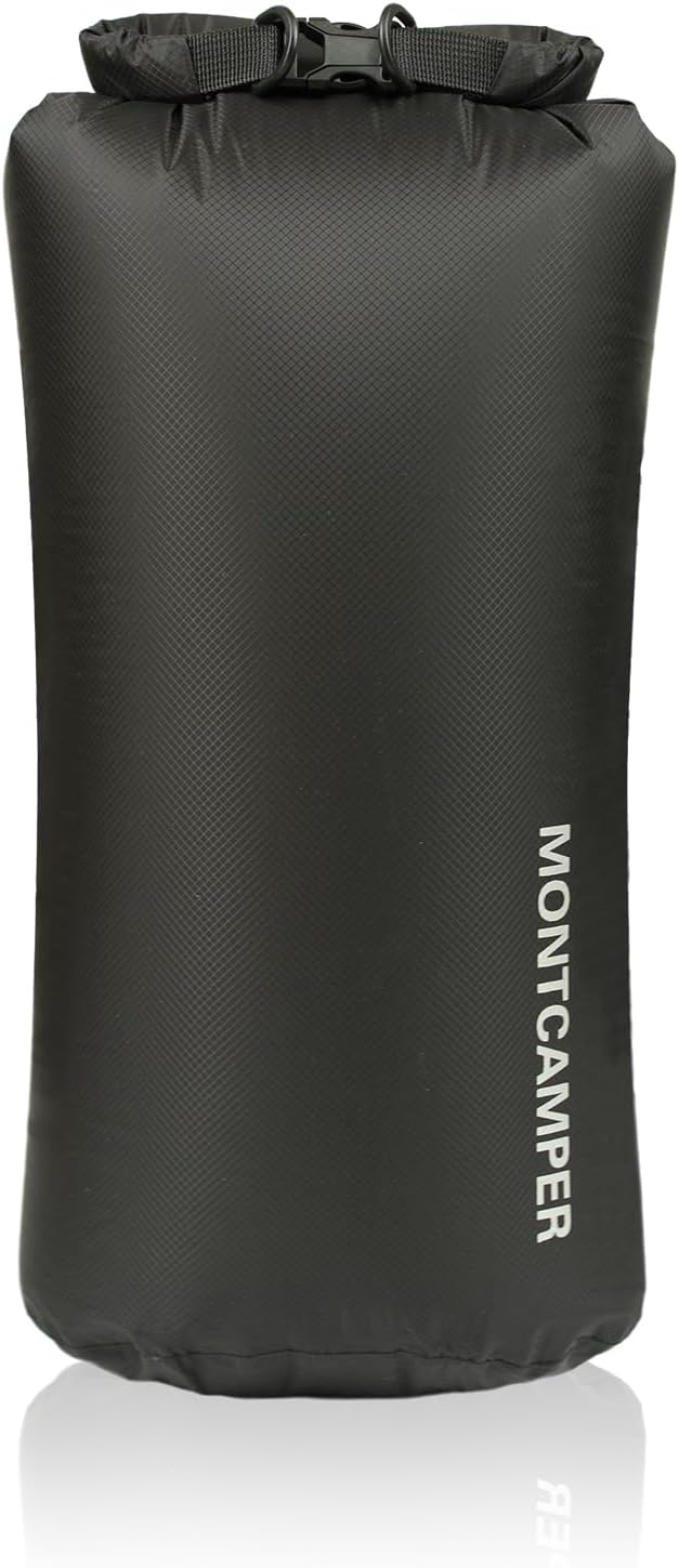 Upgraded 30D Nylon Waterproof Dry Bag-Extra Large Storage Sack for Hiking, Kayaking and Rafting-Roll Top Closure-Float on Water(20L/Black)
