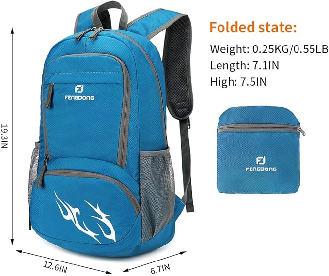 35L Lightweight Foldable Waterproof Packable Travel Small Hiking Backpack Daypack for men women