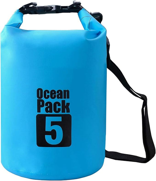 2L/3L/5L/10L/15L/20L/30L 500D Tarpaulin Heavey-Duty PVC Water Proof Dry Bag Sack for Kayaking/Boating/Canoeing/Fishing/Rafting/Swimming/Camping/Snowboarding
