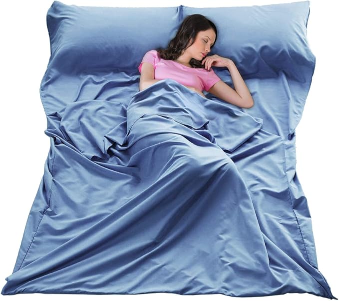 Sleeping Bag Liner Ultralight Travel Sheet Dirt-Proof Travel Camping Sheet Sleeping Sheet Hotel Sheet for Outdoor Travel Hiking Hotels Picnics