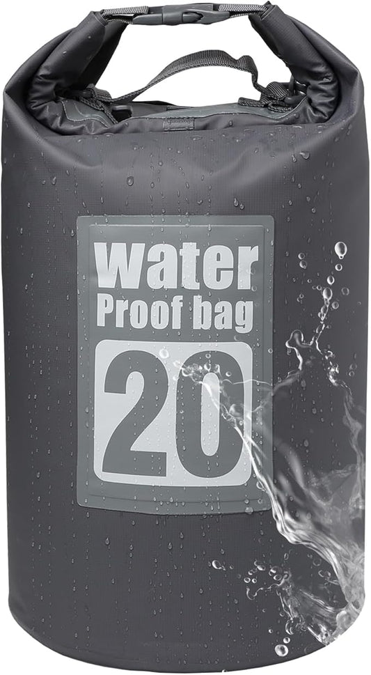 Waterproof Dry Bag, 20L Roll Top Dry Bag Backpack, 500D PVC IPX8 Floating Dry Bag for Hiking, Kayaking, Camping