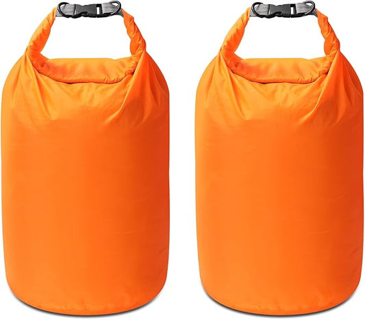 Dry Bag Set, Waterproof Small Lightweight Dry Bags for Paddle Board Kayaking, Fishing, Camping (Orange, 40L 2Pack)