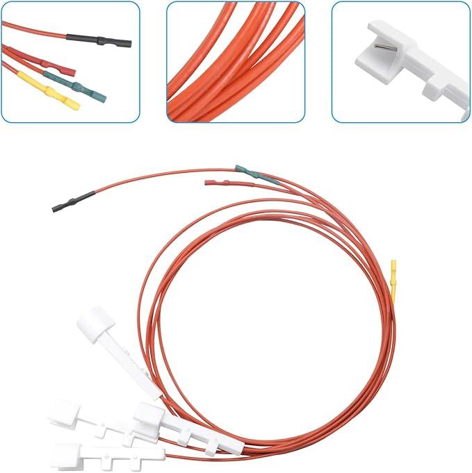 SafBbcue 66355 Gas Grill Igniter Kit for Weber Genesis II 410 & 210 Series Gas Grills Parts, Weber Genesis II E210 E410 SE410 LX410 Grill Ignitor Replacement Parts Kit 4-Outlet Electronic Ignition