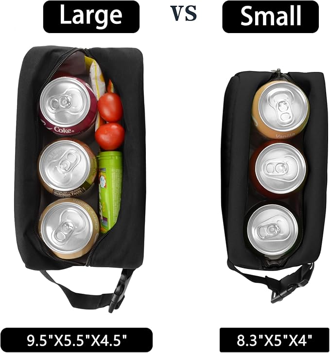 Cerbonny Cooler Bag Freezable Lunch Bag for Work School Travel,Leak-proof Small Lunch Bag,Small Insulated Bag For Kids 3+/Adults,Freezer Lunch Bags,Freezable Snack Bag,Grey