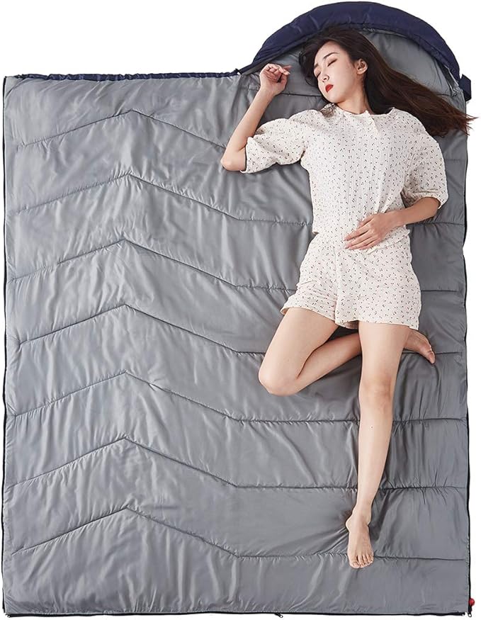 Sleeping Bag 4 Seasons Adults & Kids for Camping Hiking Trips Warm Cool Weather,Lightweight and Waterproof with Compression Bag,Indoors Outdoors Activities