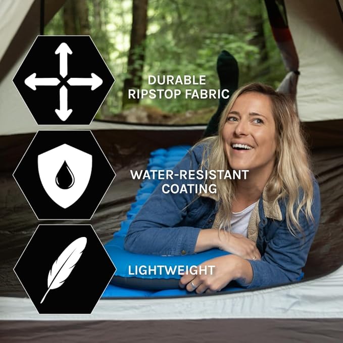 Cascade Mountain Tech Camping Sleeping Pad with Pillow Carry Bag