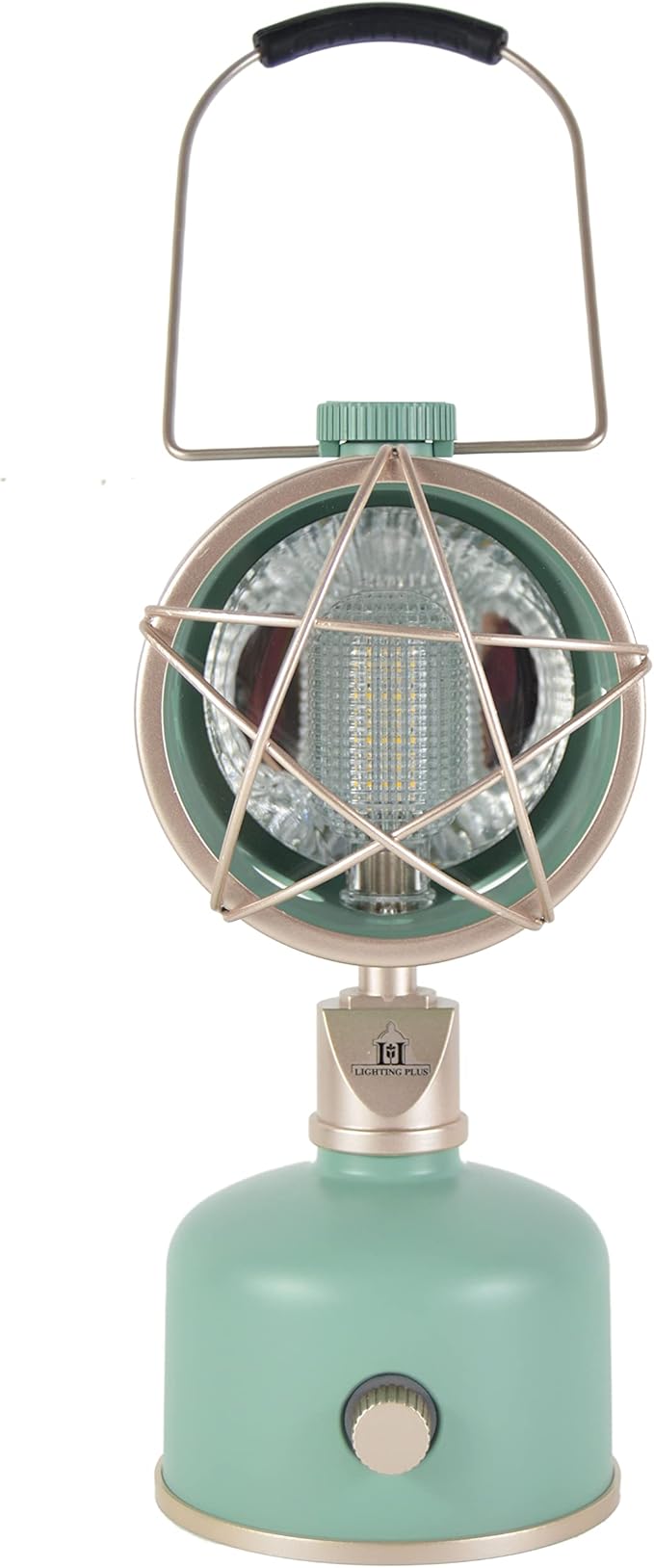 LED Camping Lantern - Battery Powered, Rechargeable Vintage Railroad Lamp, Decorative