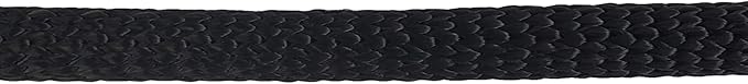 1/2 inch Black Dacron Polyester Rope - 250 Foot Spool | Solid Braid - Industrial Grade - High UV and Abrasion Resistance - Low Stretch