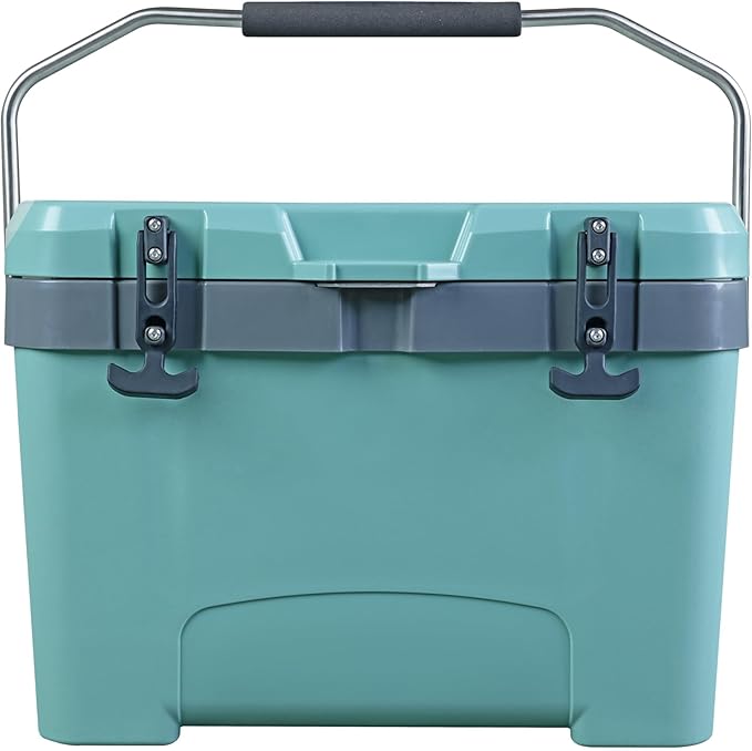 YELLOW JACKET 27 Quart Ice Cooler, Portable Ice Chest Hard Cooler Box with Retention Insulation and Heavy Duty Handle for Camping, Picnic, Beach, Drink, Beverage, Fishing
