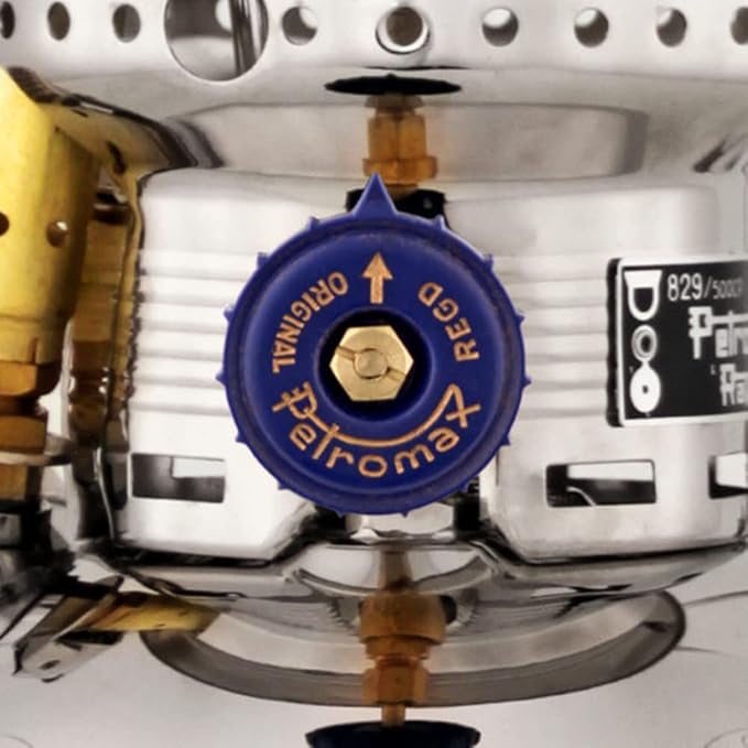 Petromax HK500 Pressurized Lantern, 500 Candlepower with 1 Quart Kerosene Tank for Home, Camping or Emergency Lighting, Hand Assembled High Pressure 400 Watt Lamp, Chrome