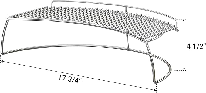 Only fire Warming Cooking Rack Fits for Charcoal Kettle Grills Like Weber,Char-Broil and Ceramic Grills Like Large Big Green Egg,Kamado Joe Classic,Pit Boss K22,Louisiana K22,17 3/4"