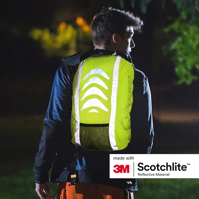 Salzmann Reflective Backpack Cover | High Visibility, Waterproof & Weatherproof | Ideal for Cycling, Running & Hiking